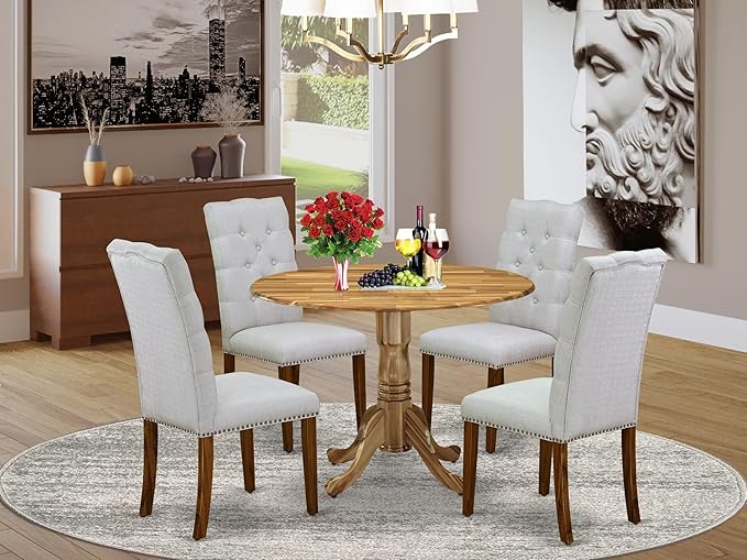 East West Furniture DLEL5-ANA-05 5 Piece Dinette Set - Image 2
