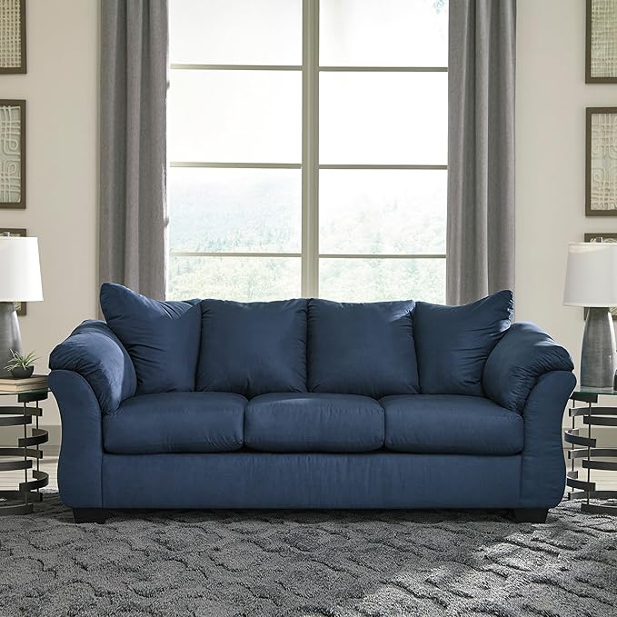Signature Design by Ashley Darcy Casual Plush Sofa, Dark Blue - Image 2