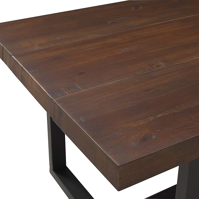 Walker Edison Durango Distressed Solid Wood Dining Table, 72 Inch - Image 7