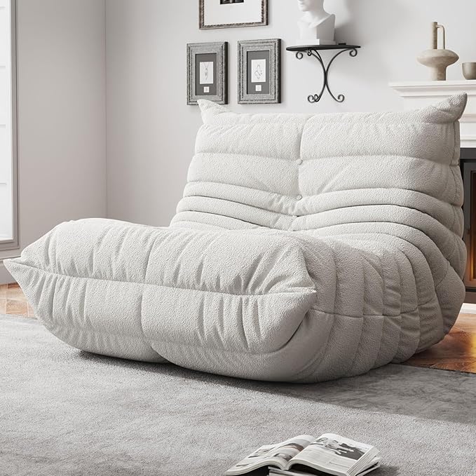 Bean Bag Chairs for Adults, BeanBag Reading Chair Memory Foam Couch, Floor by WHGBJA