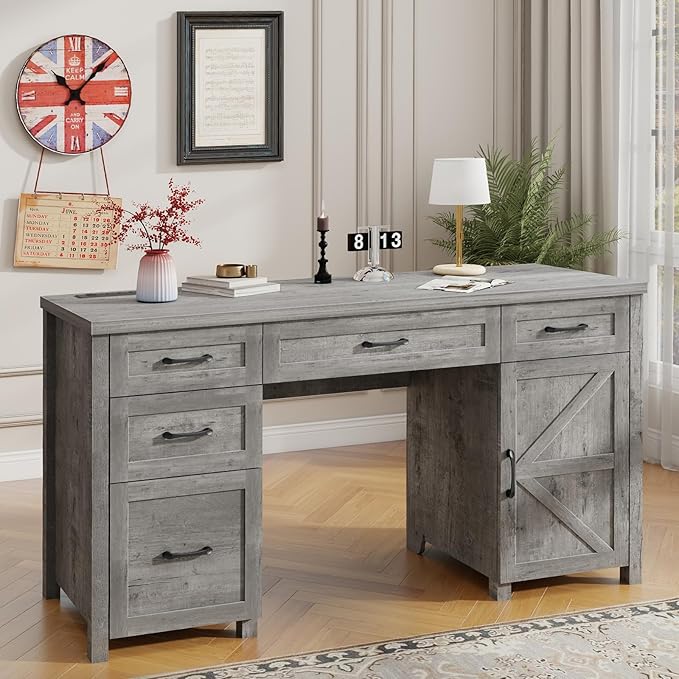 Farmhouse 61'' Executive Desk by Vabches