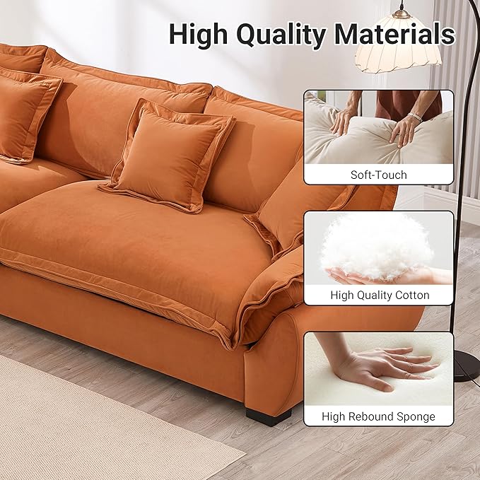 126 Inch Sailing Design Modular Sectional Cloud Sofa - Image 8
