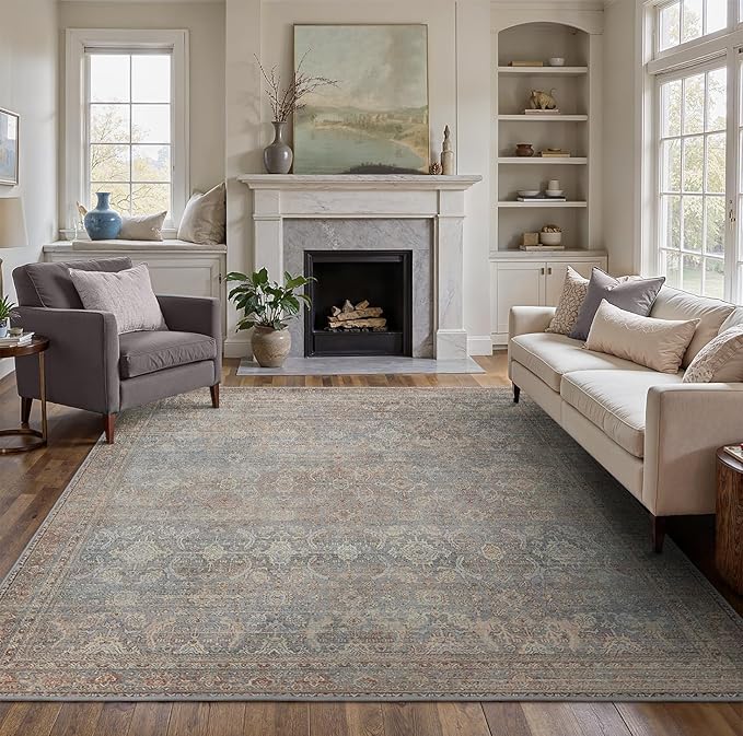 9X12 Area Rugs Machine Washable Rugs by BESBLEE