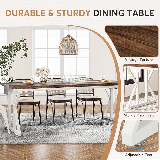 Tribesigns Farmhouse Dining Table - Image 5