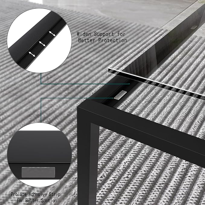 Glass Coffee Table Modern Center Table, Minimalist Coffee Table Sofa Side Tea - Image 4