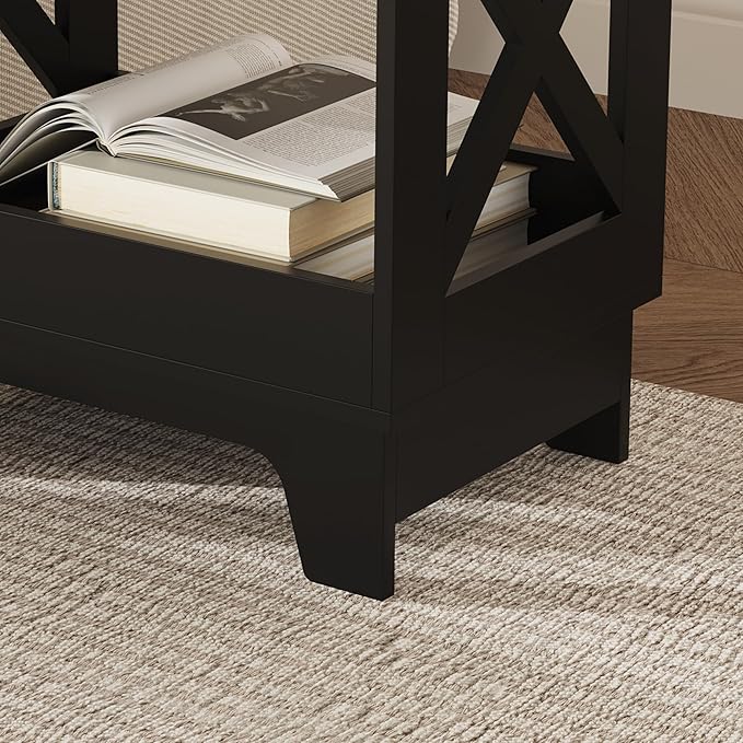 Tall Nightstand Set of 2 Side Table - Image 9