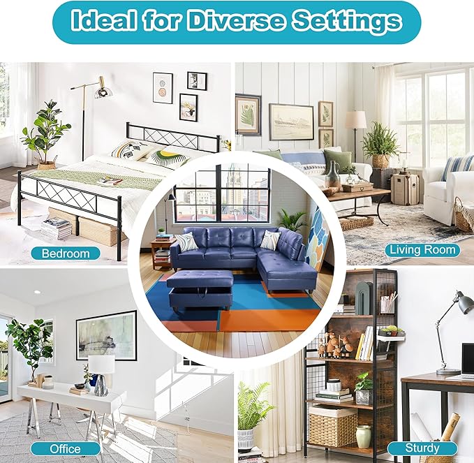 Couches for Living Room PU Leather L Shaped Couch Comfy 3 Pieces Sectional Sofa - Image 7