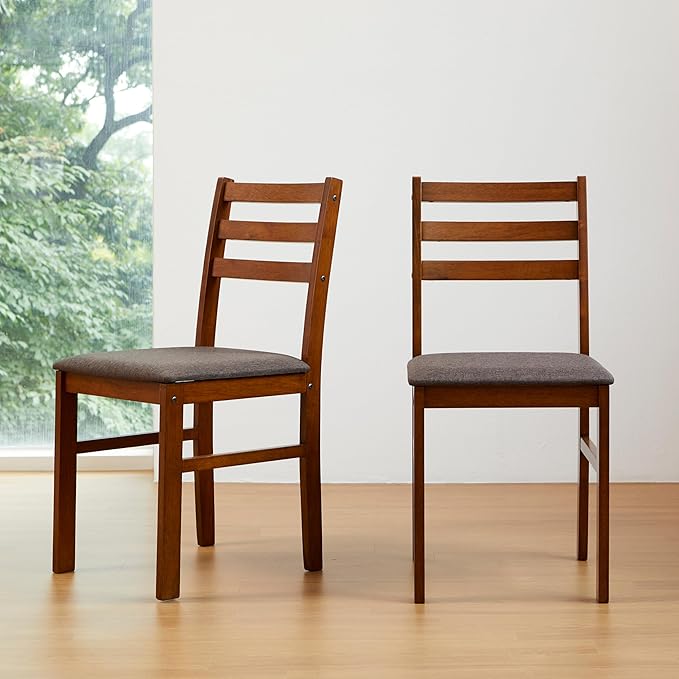 Livinia Seattle Modern Farmhouse Kitchen Dining Room Chair Set of 2, Solid Wood - Image 7