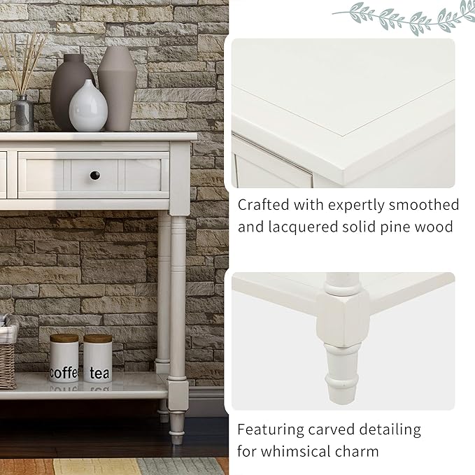 Merax Classic Wood Narrow Console Table - Image 8