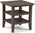 SIMPLIHOME Acadian SOLID WOOD 19 Inch Wide Square Transitional End Table in by SimpliHome