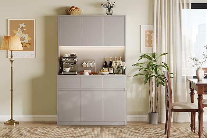Garvee Kitchen Pantry Storage Cabinet, Tall Storage Cabinet - Image 7