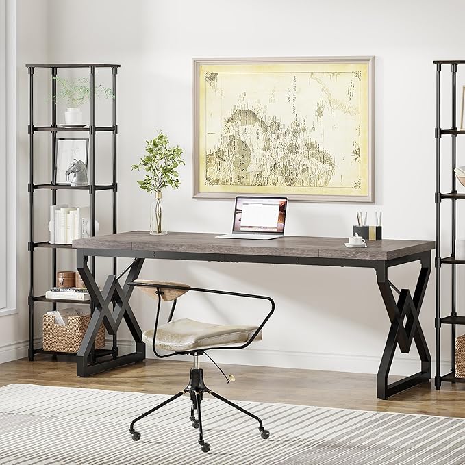 Tribesigns 63 Inch Executive Desk, Large Office Computer Desk - Image 3