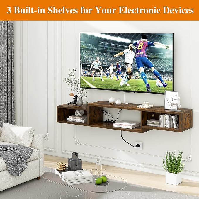 IBUYKE 59" Floating TV Stand Wall Mounted - Image 6