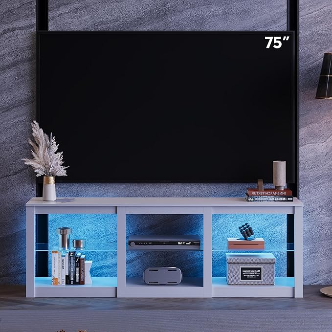 WLIVE TV Stand for 55/65/75 Inch TV, Modern Entertainment Center - Image 7