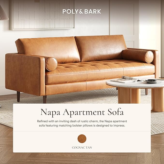 Poly & Bark Napa Leather Couch - Image 4