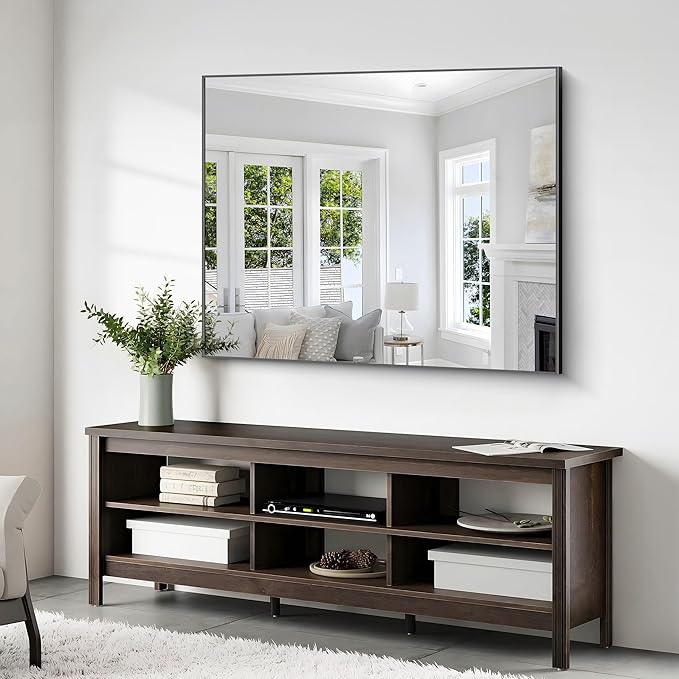 40x48 inch Large Black Bathroom Mirror, Rectangle Mirror - Image 2