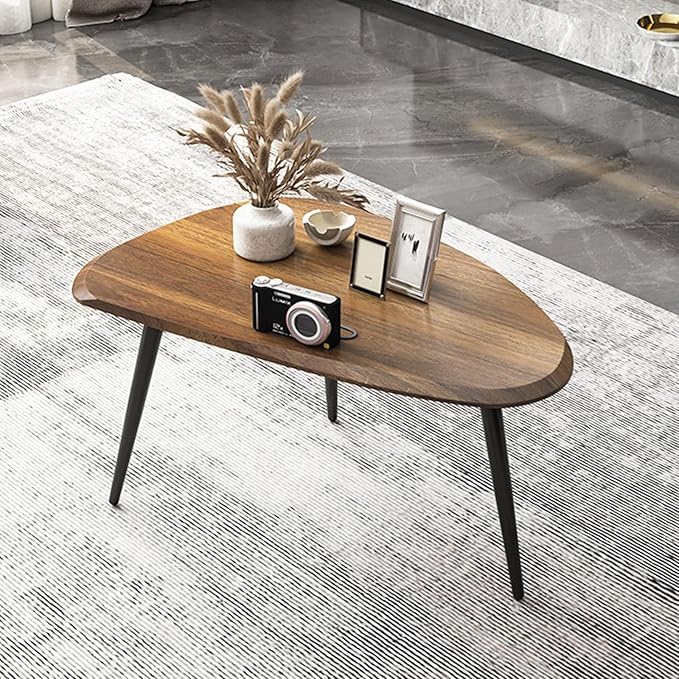 Midcentury Nesting Coffee Table Set of 2, Mid Century Modern Walnut Wood Oval - Image 8