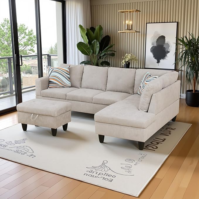 97" Oversized Sectional Couch, L Shaped Couch - Image 3