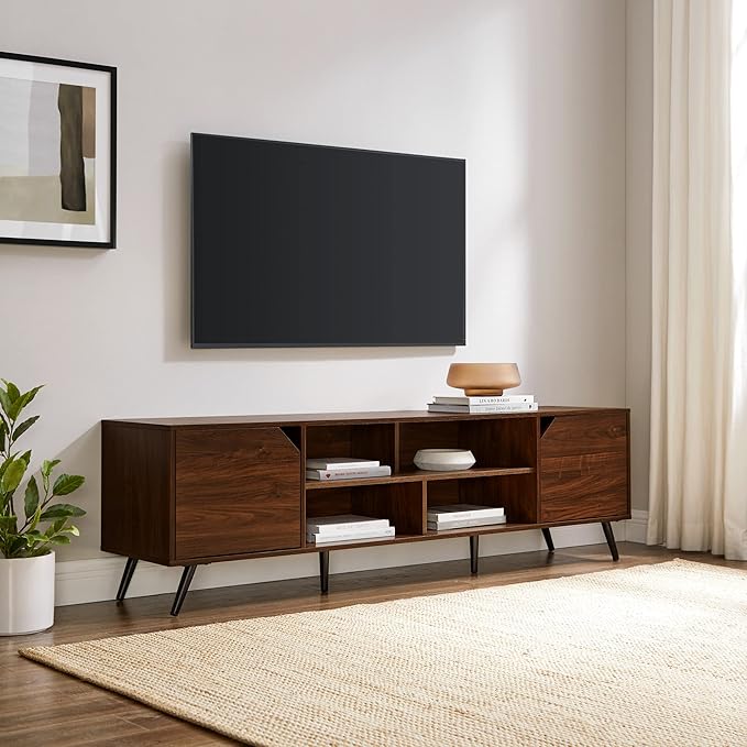 Walker Edison Nora Modern Minimal Open-Shelf TV Stand - Image 3