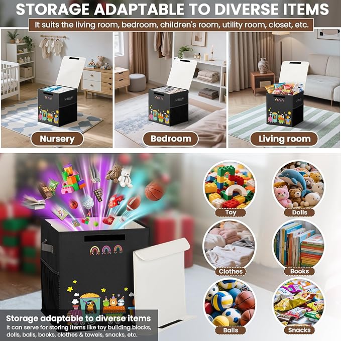 40L Large Toy Storage Box with Lid, Large Toy Box Chest - Image 6