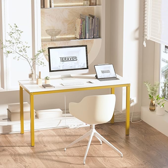 Teraves Computer Desk/Dining Table Office Desk Sturdy Writing Workstation - Image 2