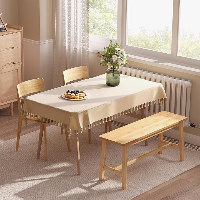 HOOBRO 39.3'' Bamboo Dining Bench, Farmhouse Table Bench, Kitchen & Living Room - Image 2