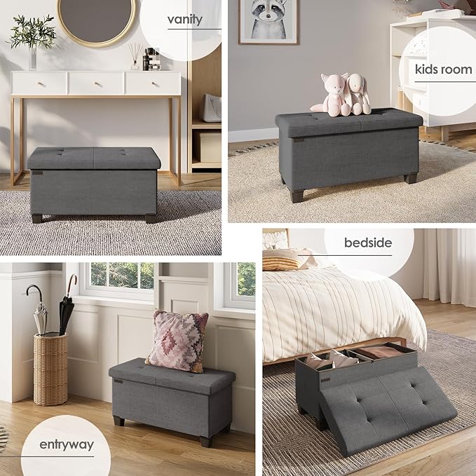 STORAGEBUD Storage Ottoman Bench - Image 4