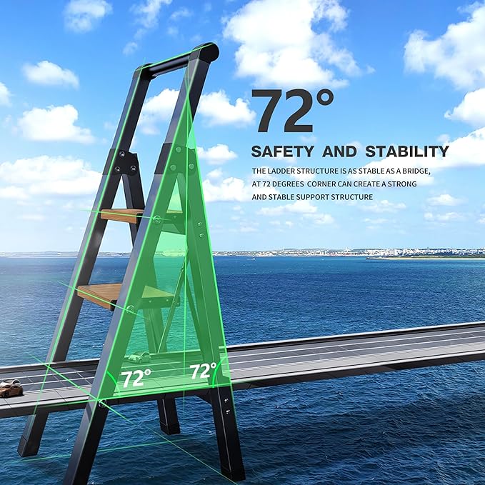 3 Step Ladder, Folding Step Stool - Image 2
