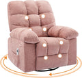 Rocking Recliner Chair with Vibration Massage & Heat, 360° Swivel Oversized by Unknown