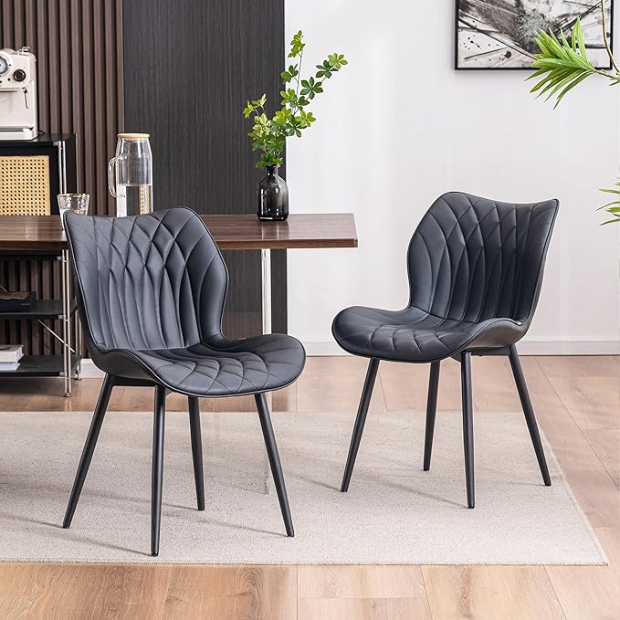 YOUNIKE Dining Chairs Set of 2, Upholstered Faux Leather Kitchen & Dining Room - Image 9