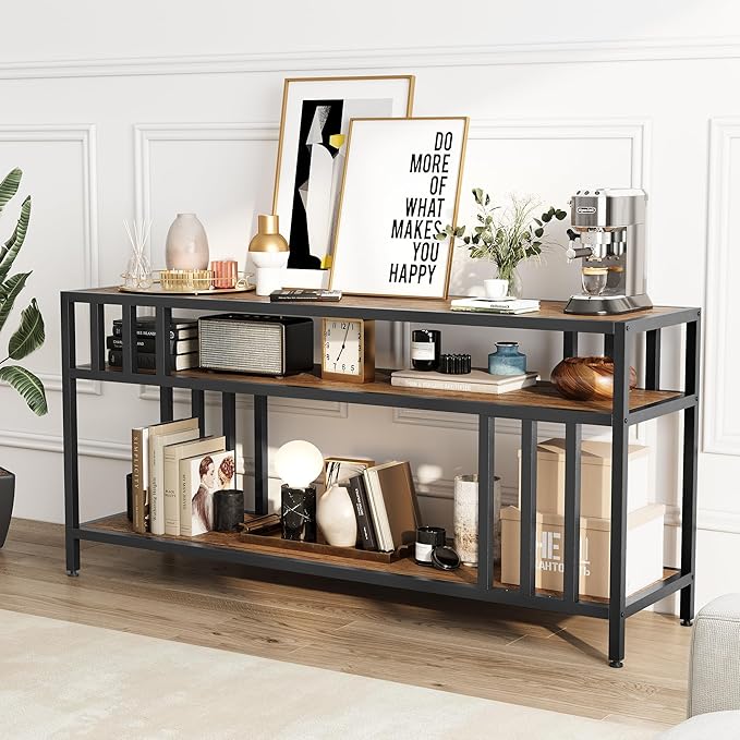 Garvee 58" TV Stand for Television up to 65 Inches, Entertainment Center - Image 3
