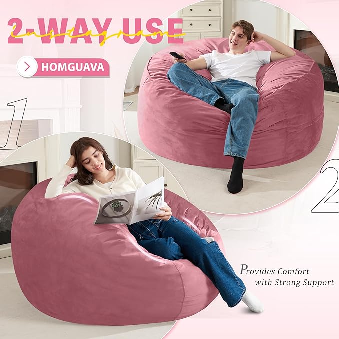 Homguava 4 FT Bean Bag Chair: 4' Bean Bags - Image 5