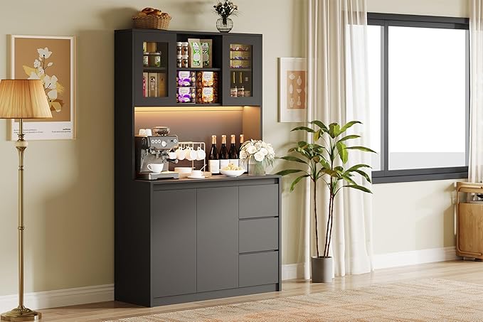 Garvee Kitchen Pantry Cabinet, Kitchen Storage Hutch by Garvee