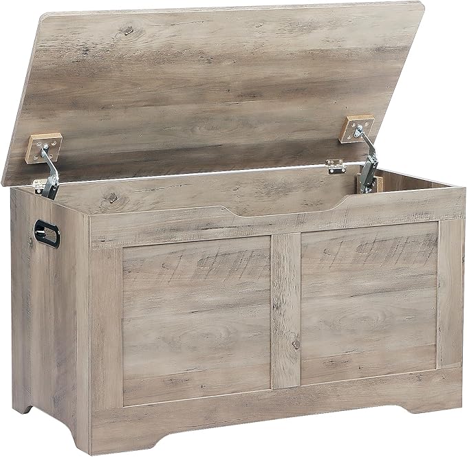31.5" Storage Chest, Wooden Storage Bench, Lift Top Toy Chest by Timberer