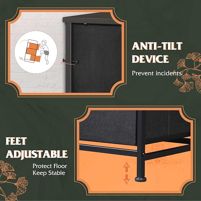 WLIVE Dresser for Bedroom with 8 Drawers, Wide Fabric Dresser for Storage and - Image 7