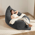 3-in-1 Giant Bean Bag Chair for Adults & Kid, Convertible Floor Sofa to Mattress by Gericco