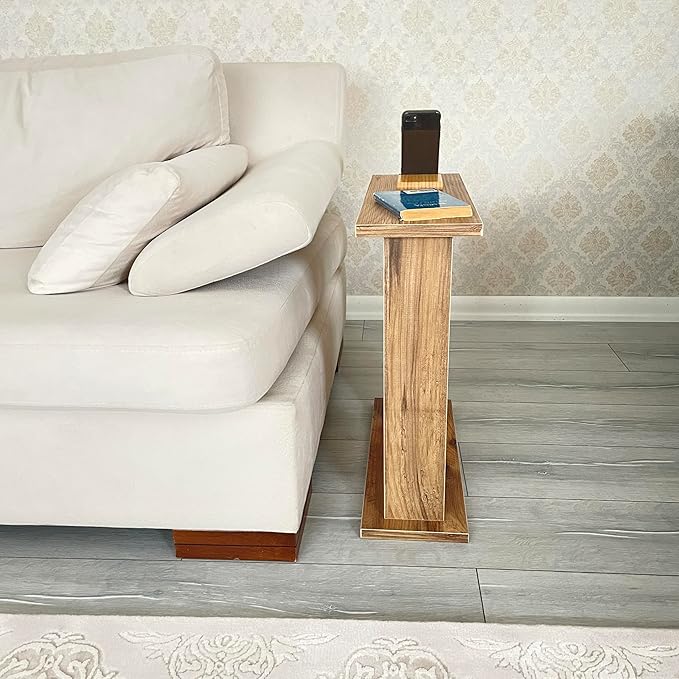 Very Narrow Side Table for Living Room, Small Apartment Space Between Chairs - Image 4