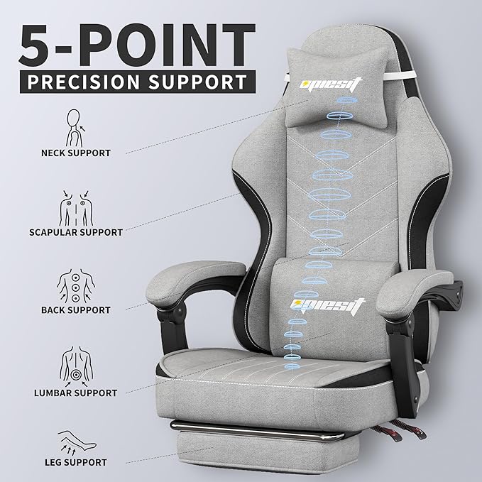 Gaming Chair, Fabric Computer Chair - Image 5