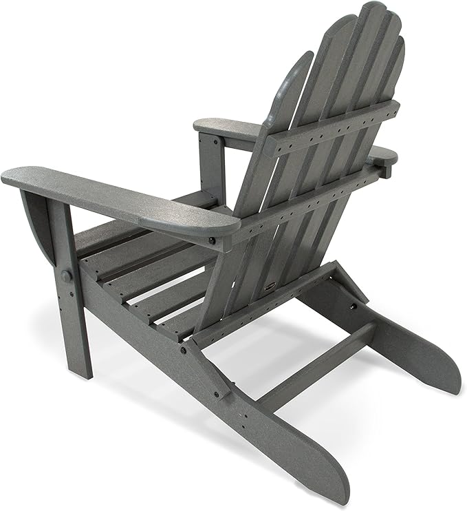POLYWOOD AD5030GY Classic Folding Adirondack, Slate Grey - Image 4