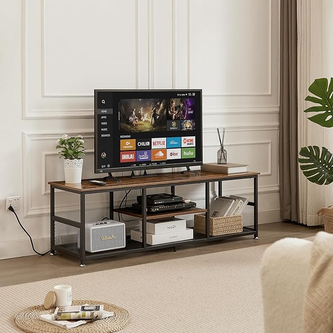VECELO TV Stand with Power Outlets - Image 8