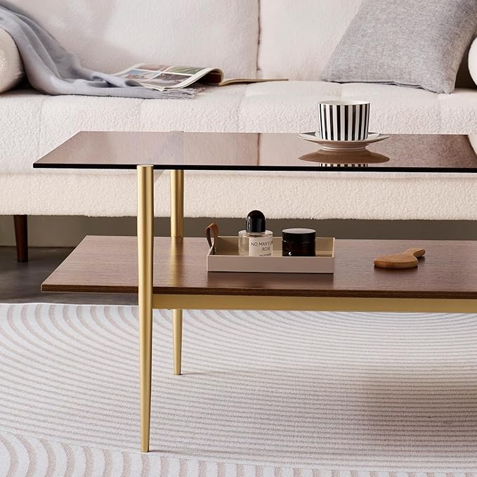 Rectangle Coffee Table, Mid-Century Modern Design, L41 W21 x H17, - Image 7