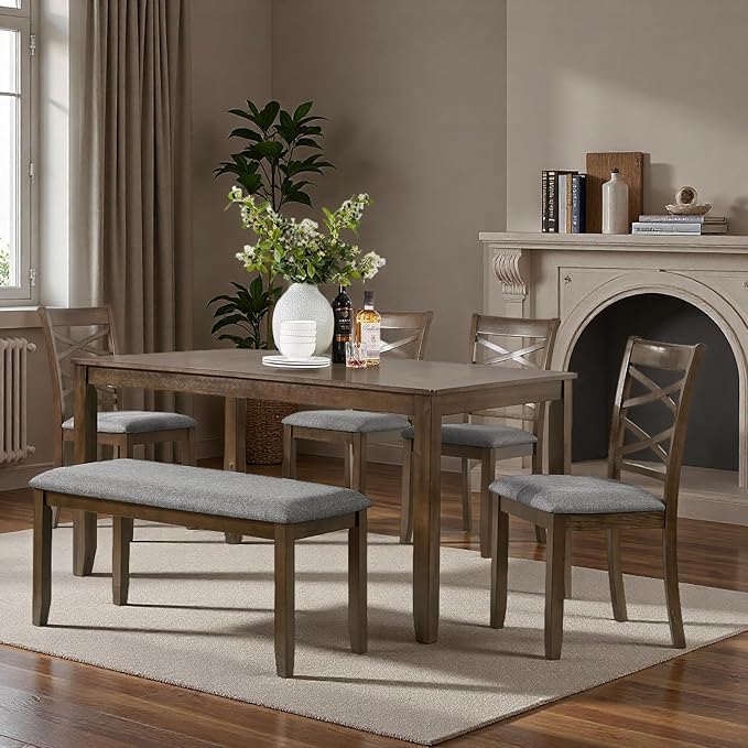 Dining Table Set, Wooden Kitchen Table Set - Image 6