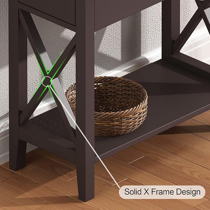 ChooChoo End Table Set of 2, Flip Top Narrow End Table - Image 6