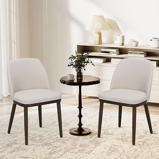 COLAMY Upholstered Dining Chairs Set of 2, Modern Kitchen Chairs by COLAMYINC