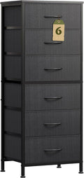 WLIVE Black Tall Dresser for Bedroom, 6 Drawer Dressers & Chests of Drawers by WLIVE