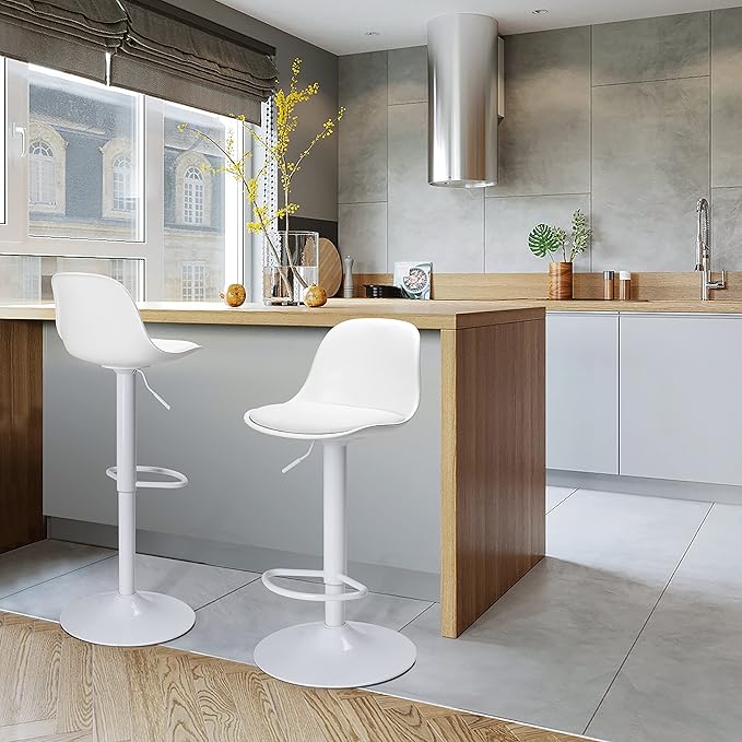 Finnhomy Bar Stools Set of 2, Swivel Barstools - Image 2