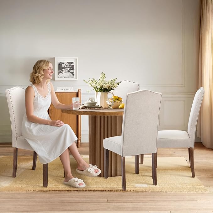 Stylish Upholstered Parsons Dining Chair - Image 2
