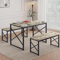VECELO Kitchen Table with 2 Benches by VECELO