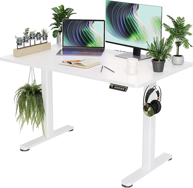 Claiks Electric Standing Desk, Adjustable Height Stand up Desk, 48x24 Inches by CLAIKS