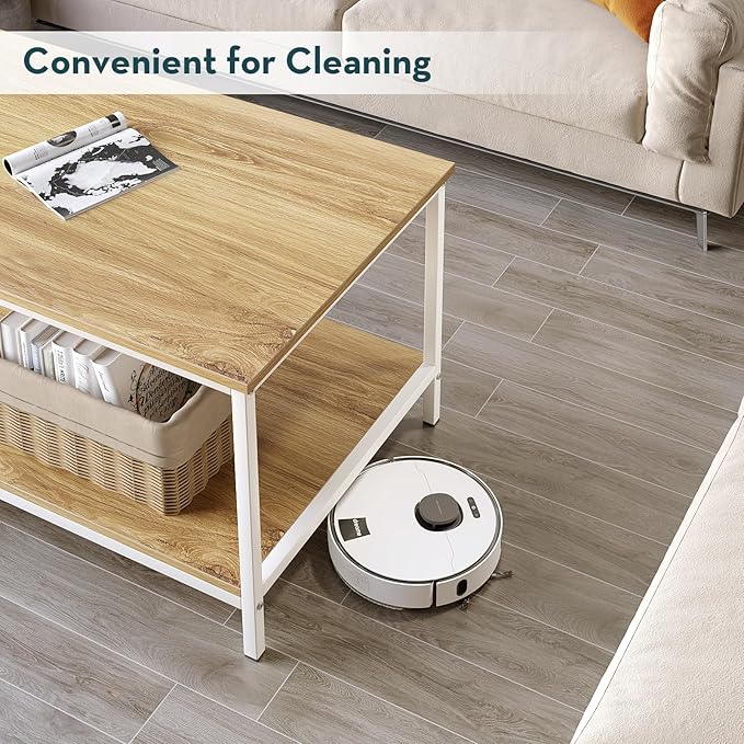 SAYGOER Coffee Table with Storage 2-Tier Industrial Center Table - Image 5